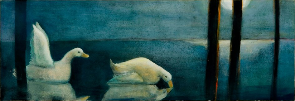 Swan Painting by Treacy Ziegler